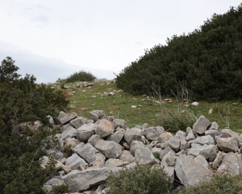 שרידי החומה בהר כיפה • צילום: ישראל שבו